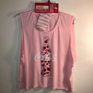 Coca-Cola 3pc sleepwear set size 2xl NWT